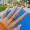 Interactive Design Emerald Cut Rainbow Cubic Zirconia Ring