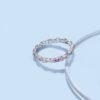 Light luxury Emerald Cut Rainbow Cubic Zirconia Ring