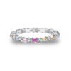 Light luxury Emerald Cut Rainbow Cubic Zirconia Ring