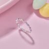 Light luxury Emerald Cut Rainbow Cubic Zirconia Ring