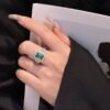 Luxury Emerald Cut Cubic Zirconia S925 Ring