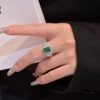 Luxury Emerald Cut Cubic Zirconia S925 Ring