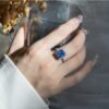 Luxury Halo Radiant Cut Cubic Zirconia S925 Pave Ring