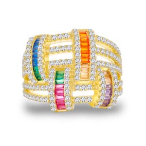 Luxury Personality Rainbow Cubic Zirconia Band