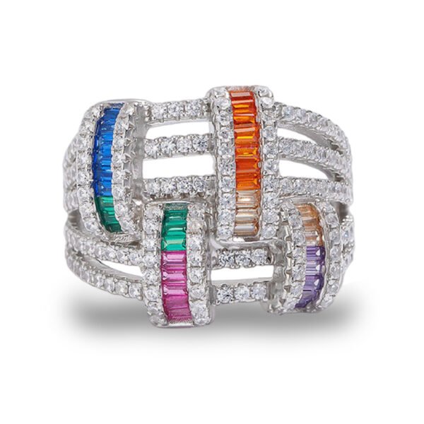 Luxury Personality Rainbow Cubic Zirconia Band