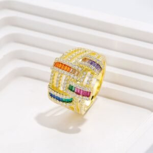 Luxury Personality Rainbow Cubic Zirconia Band