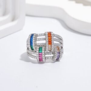 Luxury Personality Rainbow Cubic Zirconia Band