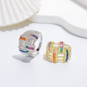 Luxury Personality Rainbow Cubic Zirconia Band