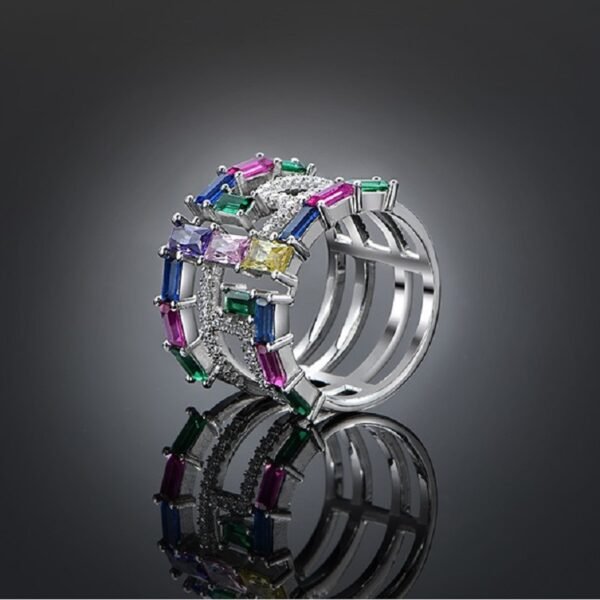 Luxury Rainbow Cubic Zirconia Band