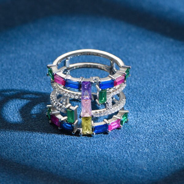 Luxury Rainbow Cubic Zirconia Band