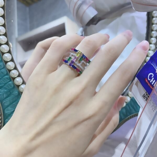 Luxury Rainbow Cubic Zirconia Band
