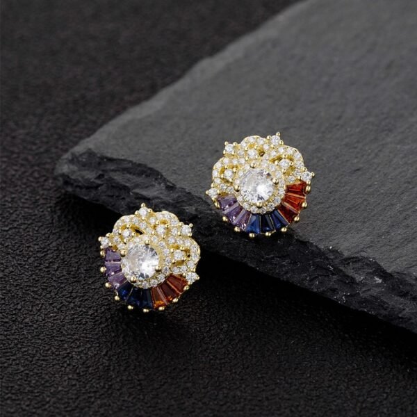 Luxury Rainbow Cubic Zirconia Drop Earrings