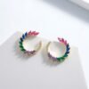 Marquise Cut Rainbow Cubic Zirconia Drop Earrings