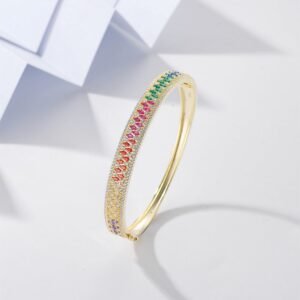 Marquise Cut Rainbow Cubic Zirconia Hollow Bracelet