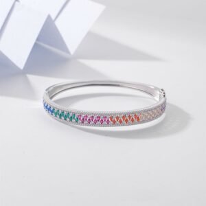 Marquise Cut Rainbow Cubic Zirconia Hollow Bracelet