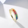 Marquise Rainbow Cubic Zirconia Statement Ring