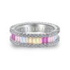 Mirage Emerald Cut Rainbow Cubic Zirconia Ring