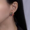 Mix Shape Rainbow Cubic Zirconia Drop Earrings