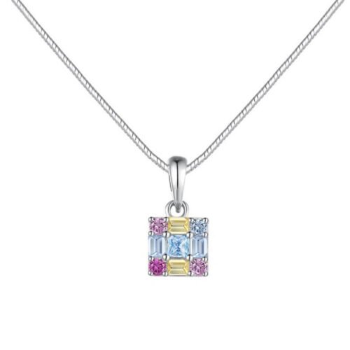 Mix Shape Rainbow Cubic Zirconia Necklace