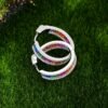 Pave Channel Rainbow Cubic Zirconia Hoop Earrings