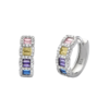 Pave Rainbow Cubic Zirconia Drop Earrings