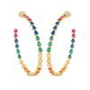 Pear Shape Rainbow Cubic Zirconia Drop Earrings