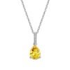 Pear Shaped Colored Cubic Zirconia S925 Necklace
