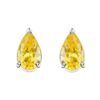 Pear Shaped Yellow Cubic Zirconia S925 Stud Earrings