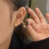 Pear Shaped Yellow Cubic Zirconia S925 Stud Earrings
