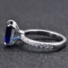 Radiant Cut Cubic Zirconia Pave Ring in Sterling Silver