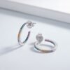 Round Cut Rainbow Cubic Zirconia Drop Earrings