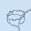 Round Cut Rainbow Cubic Zirconia Wavy Band