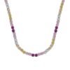 Round Rainbow Cubic Zirconia Tennis Necklace