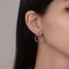 Round Shaped Rainbow Cubic Zirconia Drop Earrings