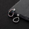 Round Shaped Rainbow Cubic Zirconia Drop Earrings
