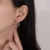 Round Shaped Rainbow Cubic Zirconia Drop Earrings
