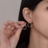 Round Shaped Rainbow Cubic Zirconia Drop Earrings