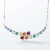 S925 Elegance Rainbow Round Cubic Zirconia Necklace