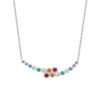 S925 Elegance Rainbow Round Cubic Zirconia Necklace