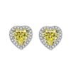 S925 Halo 66mm Heart Zirconia Stud Earrings