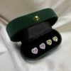 S925 Halo 66mm Heart Zirconia Stud Earrings