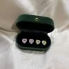 S925 Halo 66mm Heart Zirconia Stud Earrings
