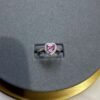 S925 Halo 6x6mm Heart Zirconia Pave Ring