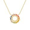 S925 Luxury Rotate Rainbow Cubic Zirconia Necklace