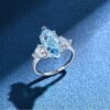 S925 Silver Marquise Cubic Zirconia Ring
