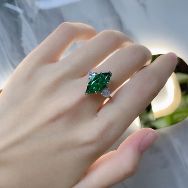 S925 Silver Marquise Cubic Zirconia Ring