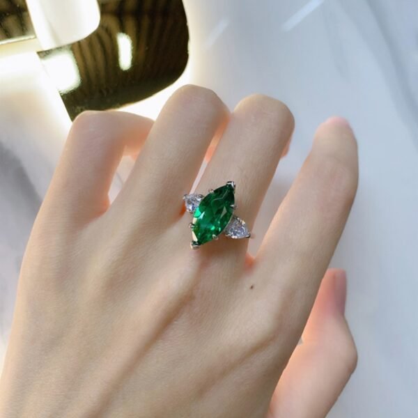 S925 Silver Marquise Cubic Zirconia Ring