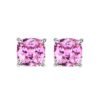 S925 Silver Pink Cubic Zirconia Stud Earrings Gifts Jewelry