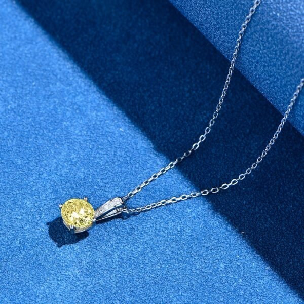 S925 Silver Simple Round Cubic Zirconia Necklace