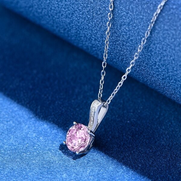 S925 Silver Simple Round Cubic Zirconia Necklace